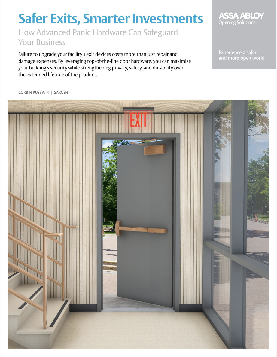 PE80 Series Exit Device Next Generation Exit Solutions by ASSA ABLOY